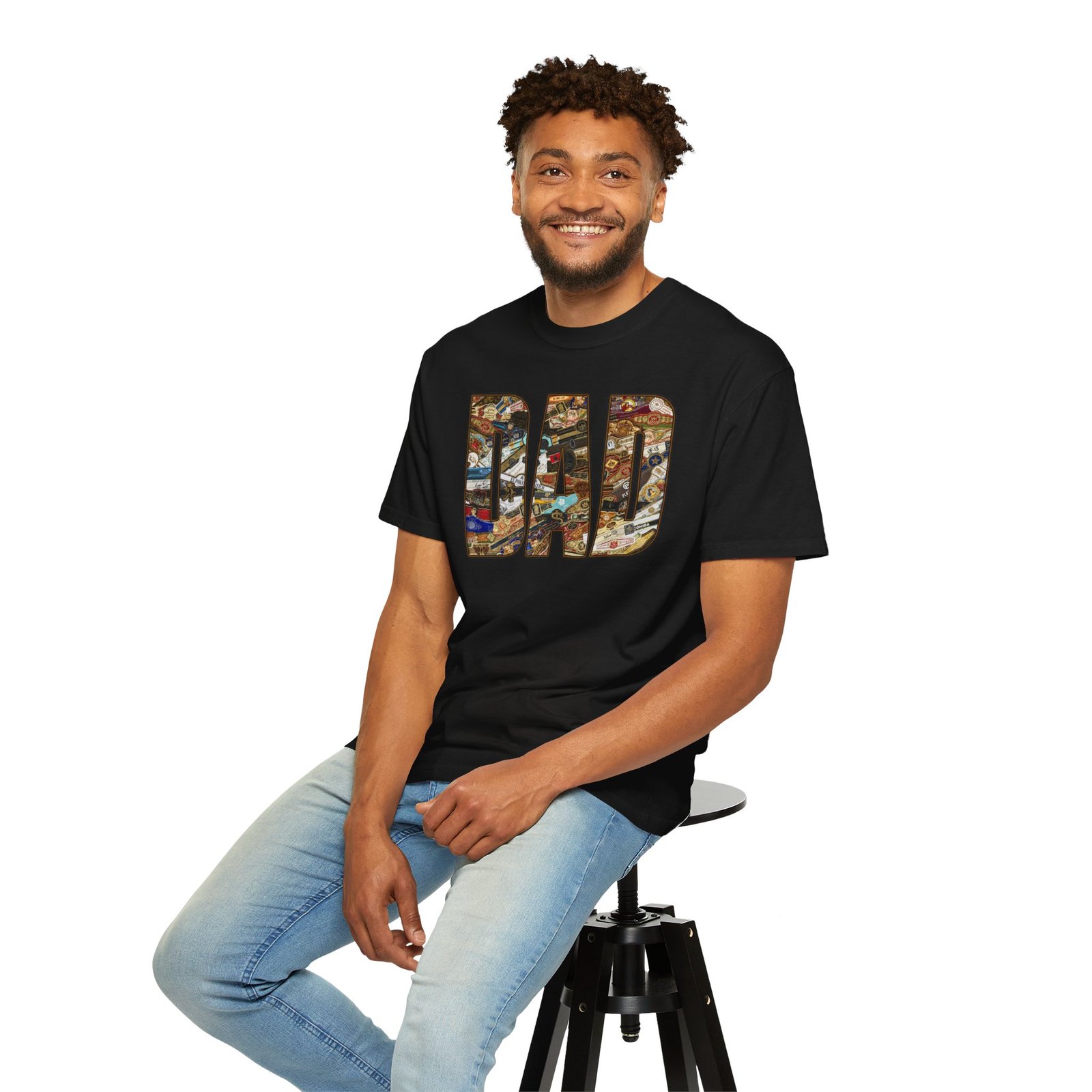 Dad Collage T-Shirt — Vintage Hobby & Tools Graphic Tee for Father’s Day - Image 15