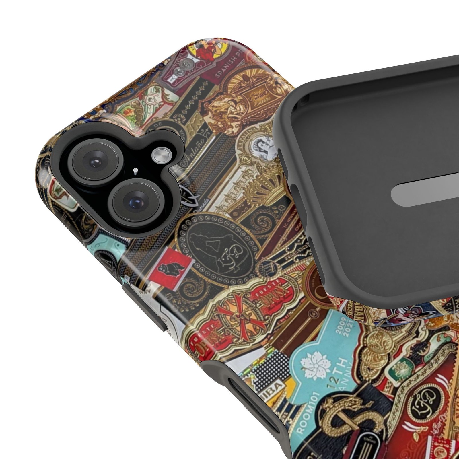 Cigar Band Collage Magnetic Impact-Resistant Phone Case - Image 140