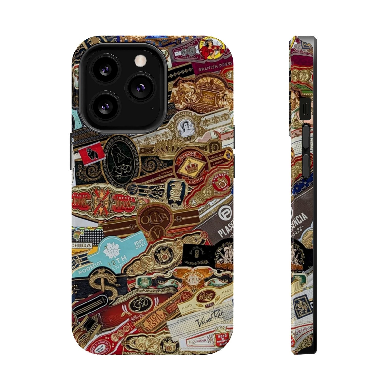 Cigar Band Collage Magnetic Impact-Resistant Phone Case - Image 72