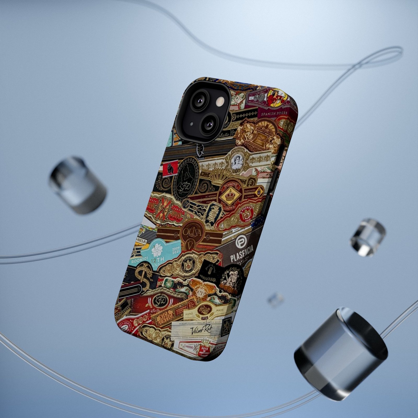 Cigar Band Collage Magnetic Impact-Resistant Phone Case - Image 56