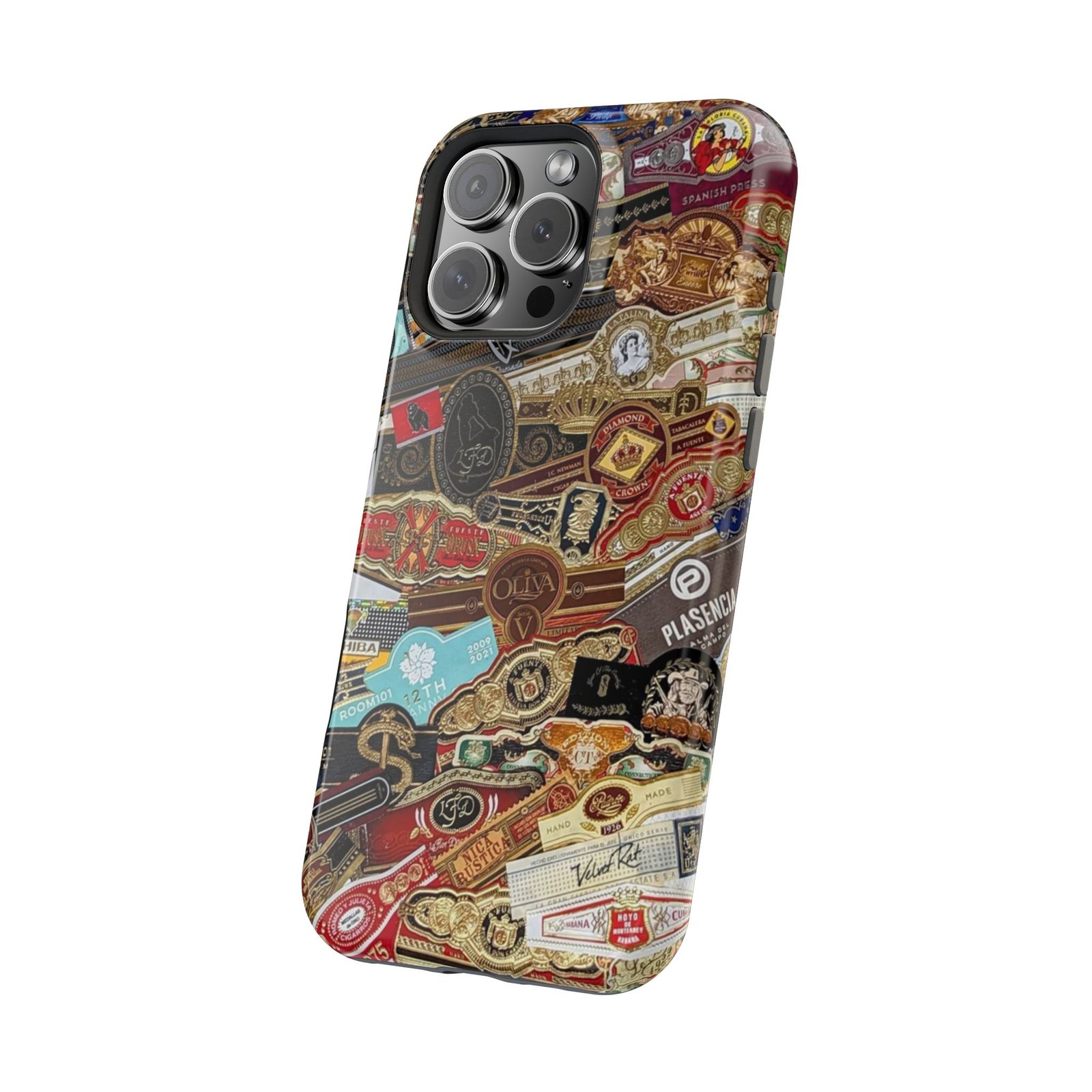 Cigar Band Collage Magnetic Impact-Resistant Phone Case - Image 3