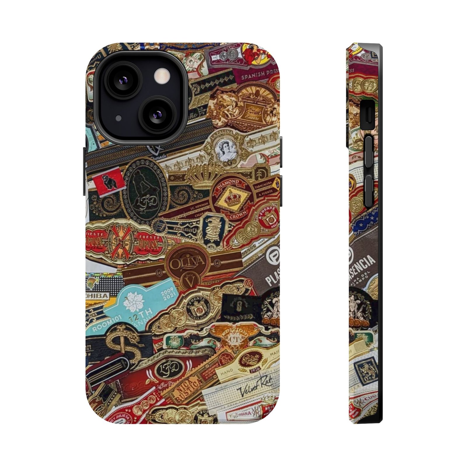 Cigar Band Collage Magnetic Impact-Resistant Phone Case - Image 67