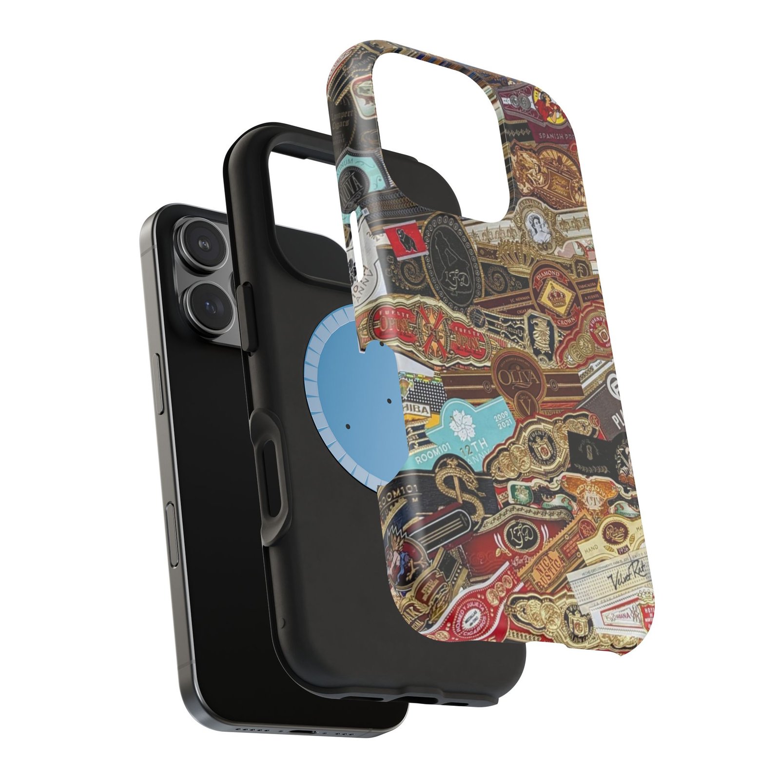 Cigar Band Collage Magnetic Impact-Resistant Phone Case - Image 196