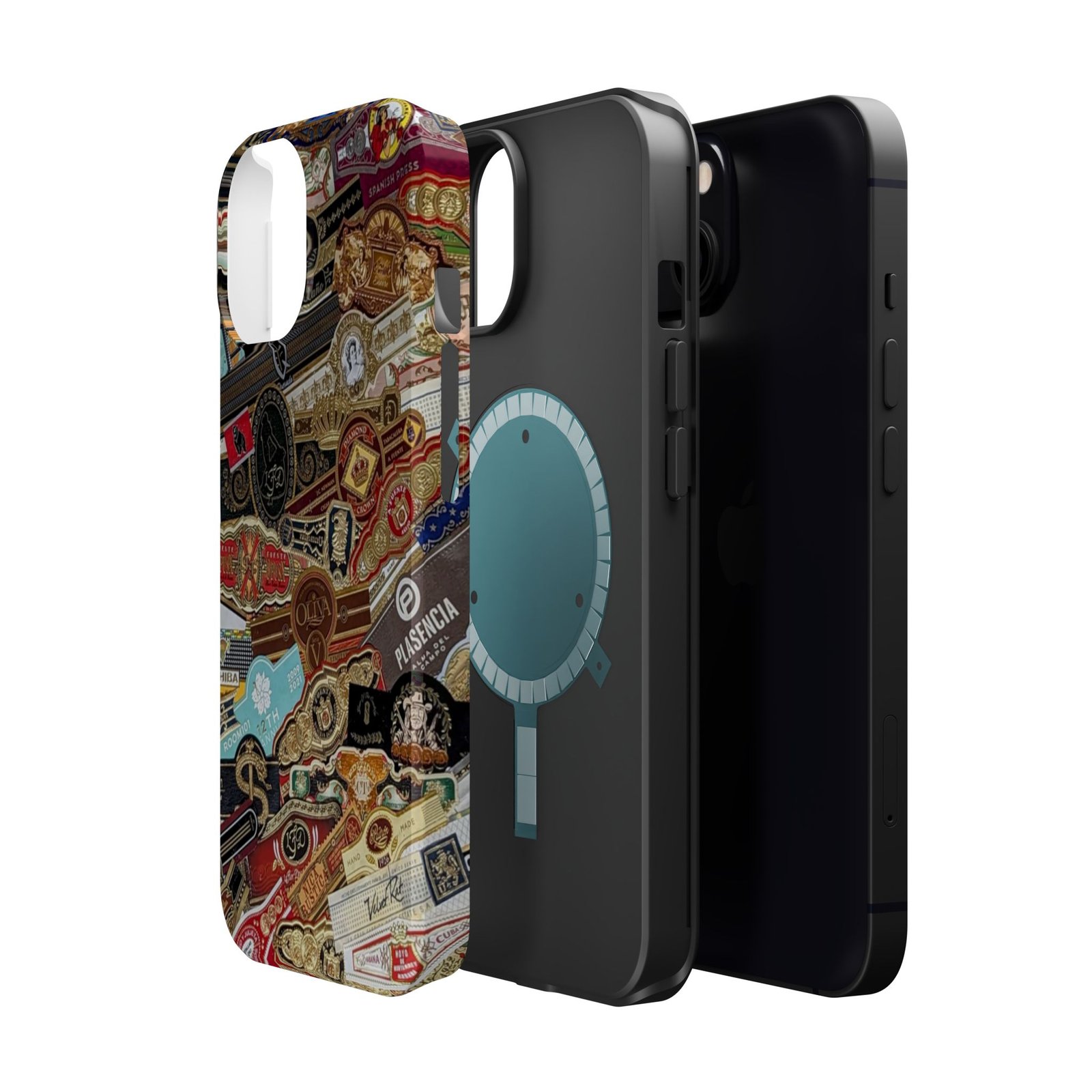 Cigar Band Collage Magnetic Impact-Resistant Phone Case - Image 53