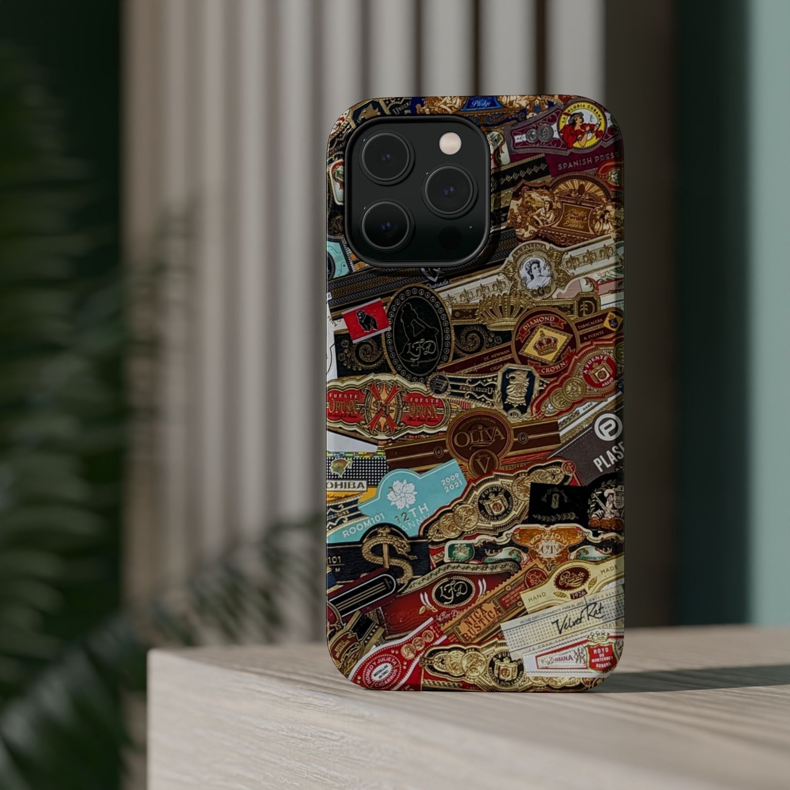 Cigar Band Collage Magnetic Impact-Resistant Phone Case - Image 45
