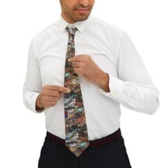 Guitar Picks Pattern Necktie — Vintage Instruments Musician Tie