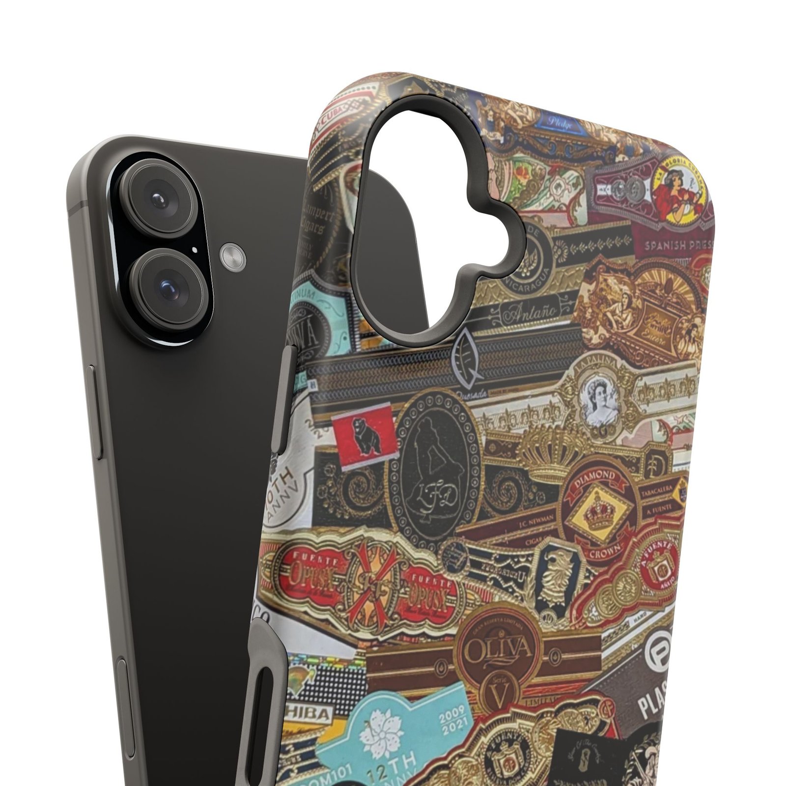 Cigar Band Collage Magnetic Impact-Resistant Phone Case - Image 172