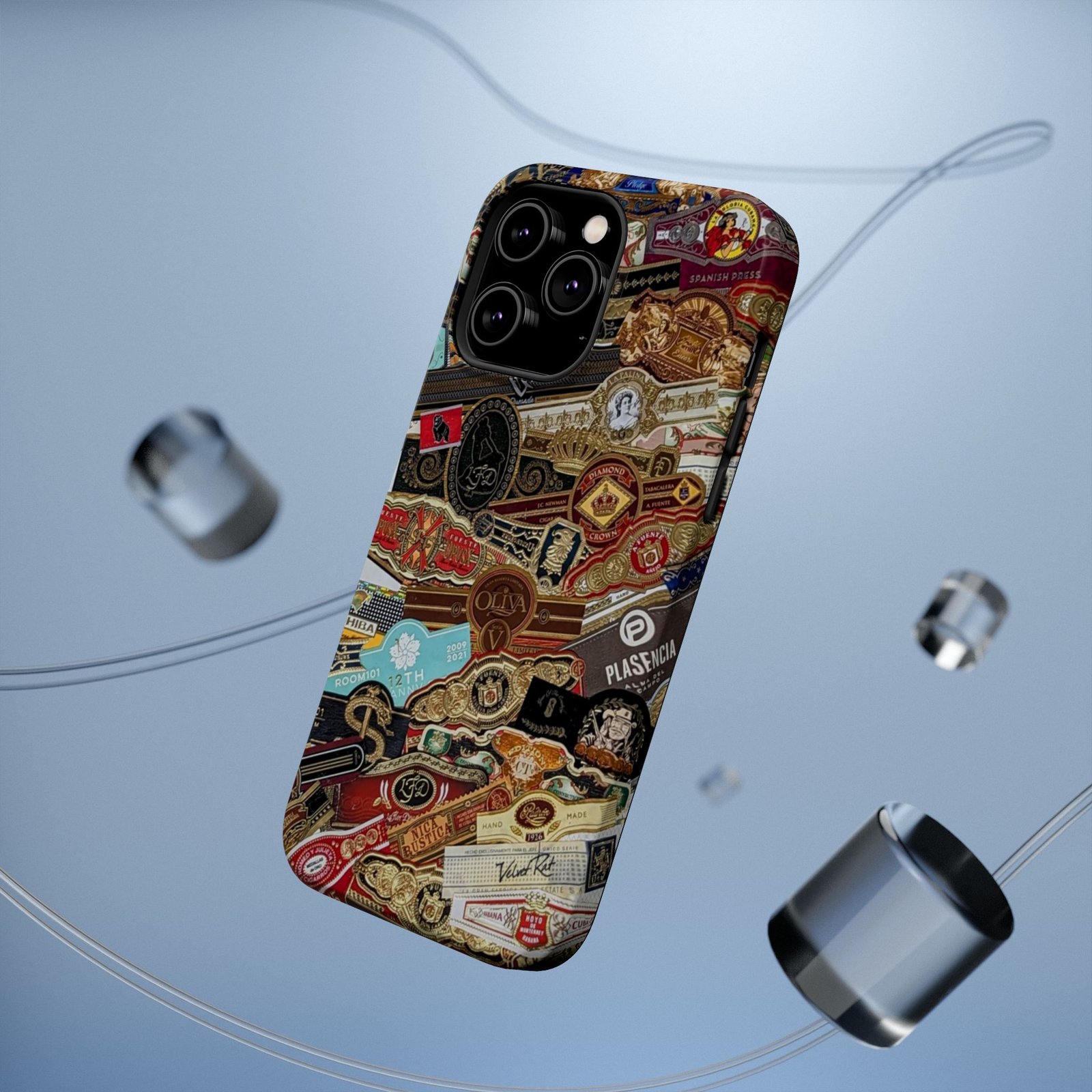 Cigar Band Collage Magnetic Impact-Resistant Phone Case - Image 46