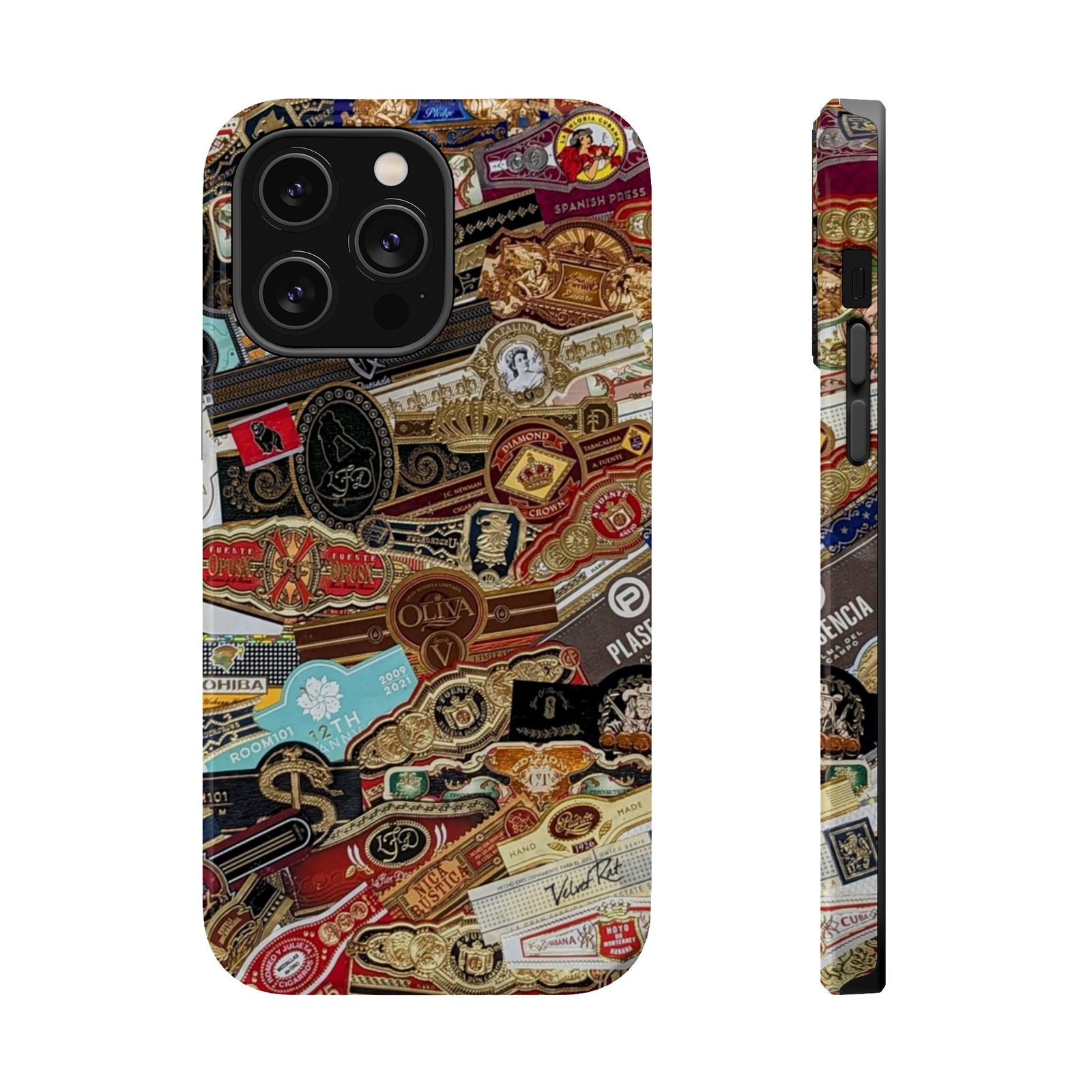 Cigar Band Collage Magnetic Impact-Resistant Phone Case - Image 42