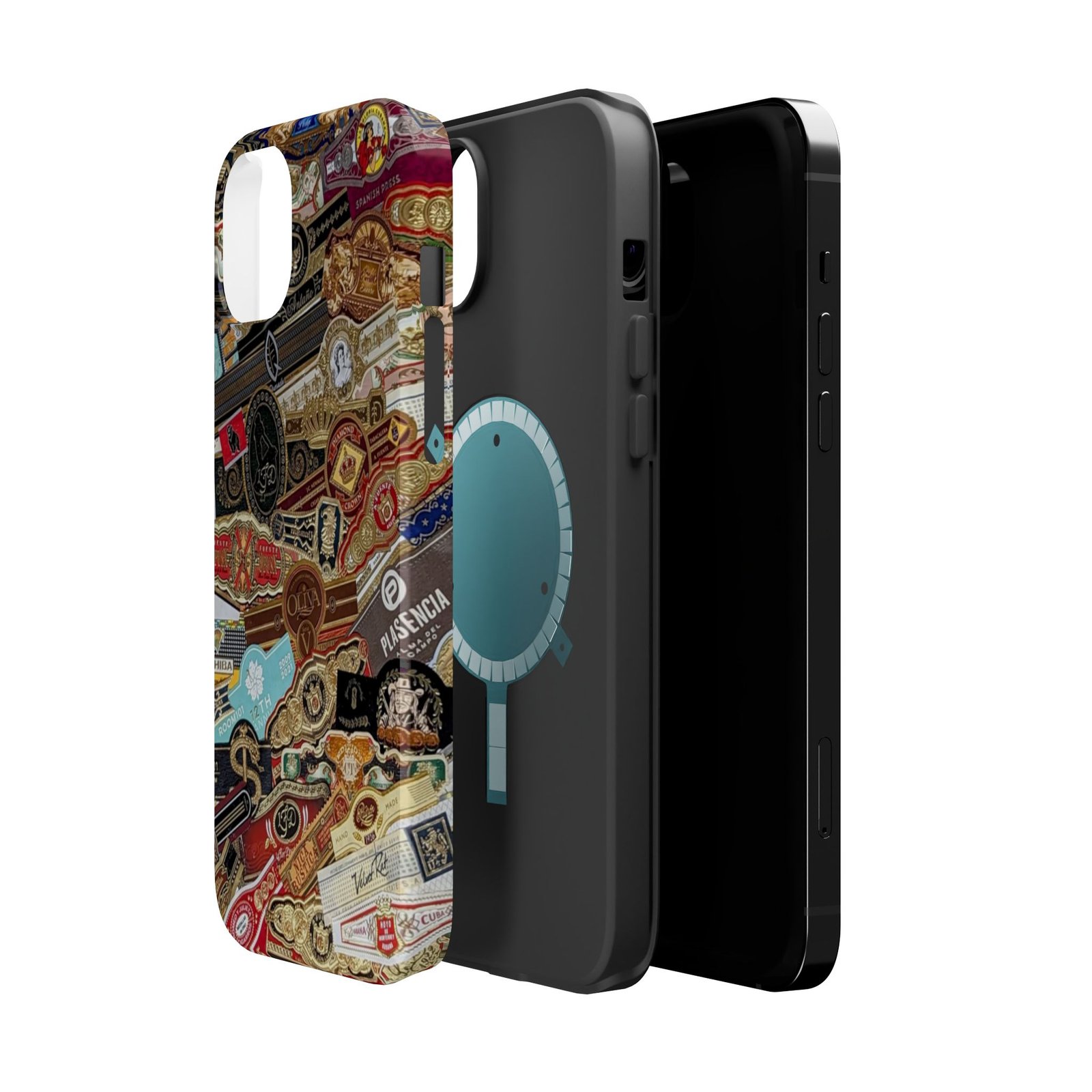 Cigar Band Collage Magnetic Impact-Resistant Phone Case - Image 33