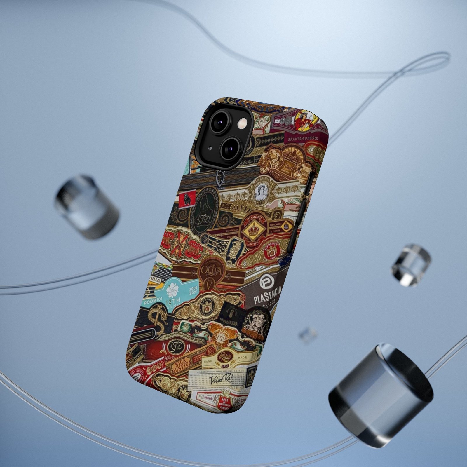 Cigar Band Collage Magnetic Impact-Resistant Phone Case - Image 21