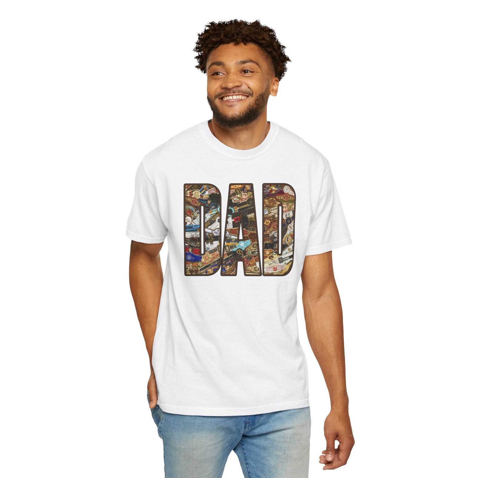 Dad Collage T-Shirt — Vintage Hobby & Tools Graphic Tee for Father’s Day - Image 7