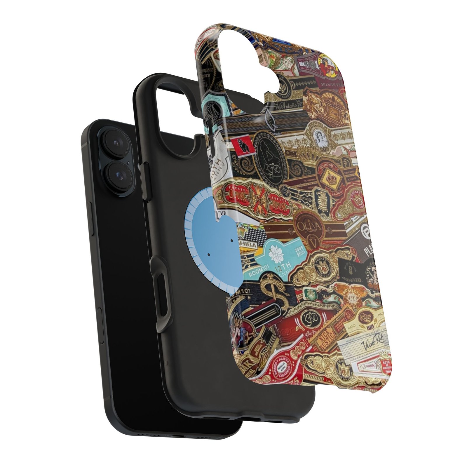 Cigar Band Collage Magnetic Impact-Resistant Phone Case - Image 163