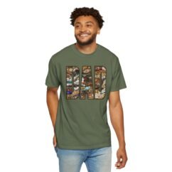Dad Collage T-Shirt — Vintage Hobby & Tools Graphic Tee for Father’s Day