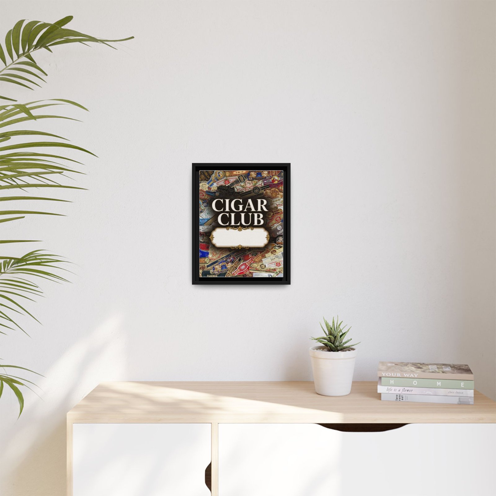 Cigar Club Framed Canvas Wall Art — Vintage Cigar Label Decor - Image 3