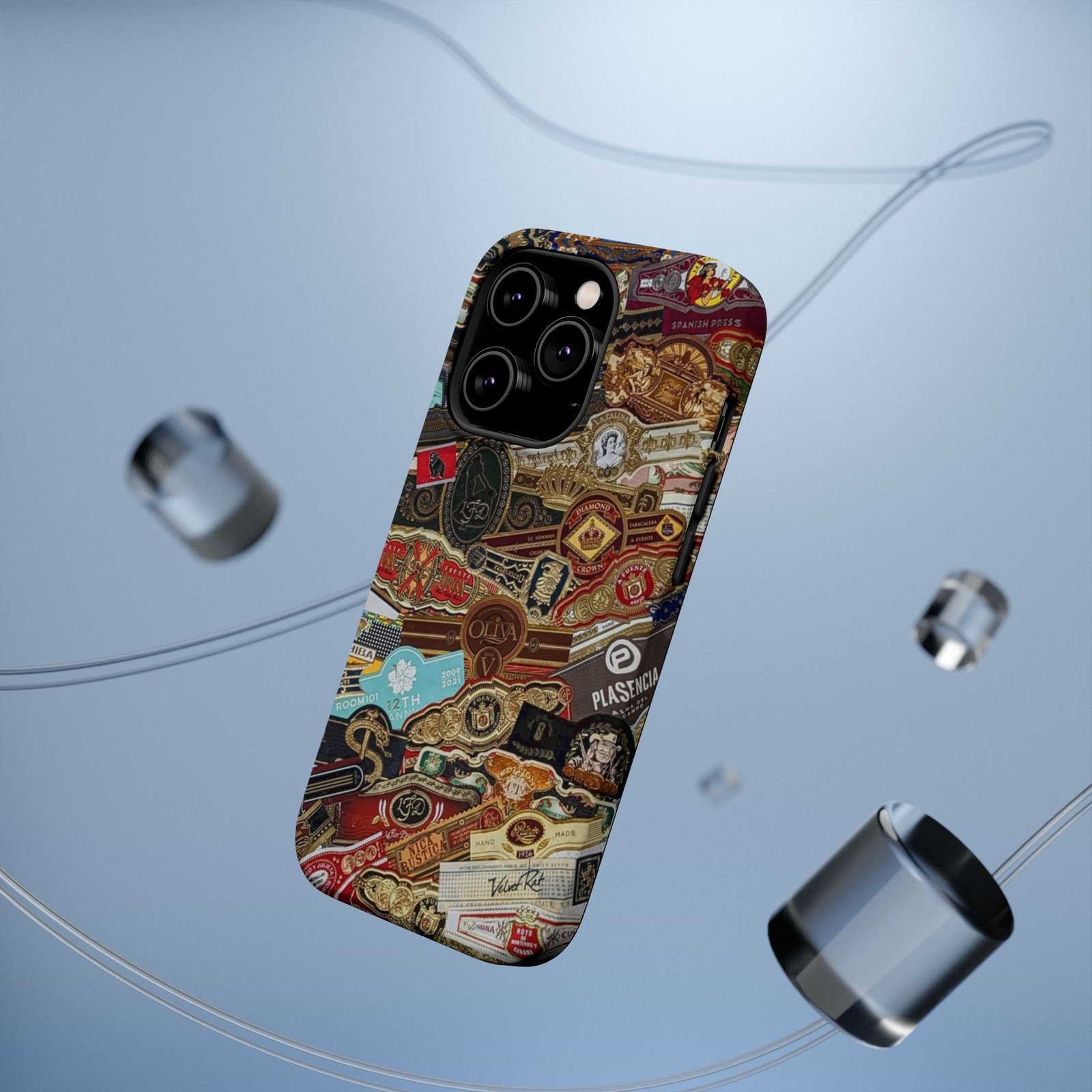 Cigar Band Collage Magnetic Impact-Resistant Phone Case - Image 31