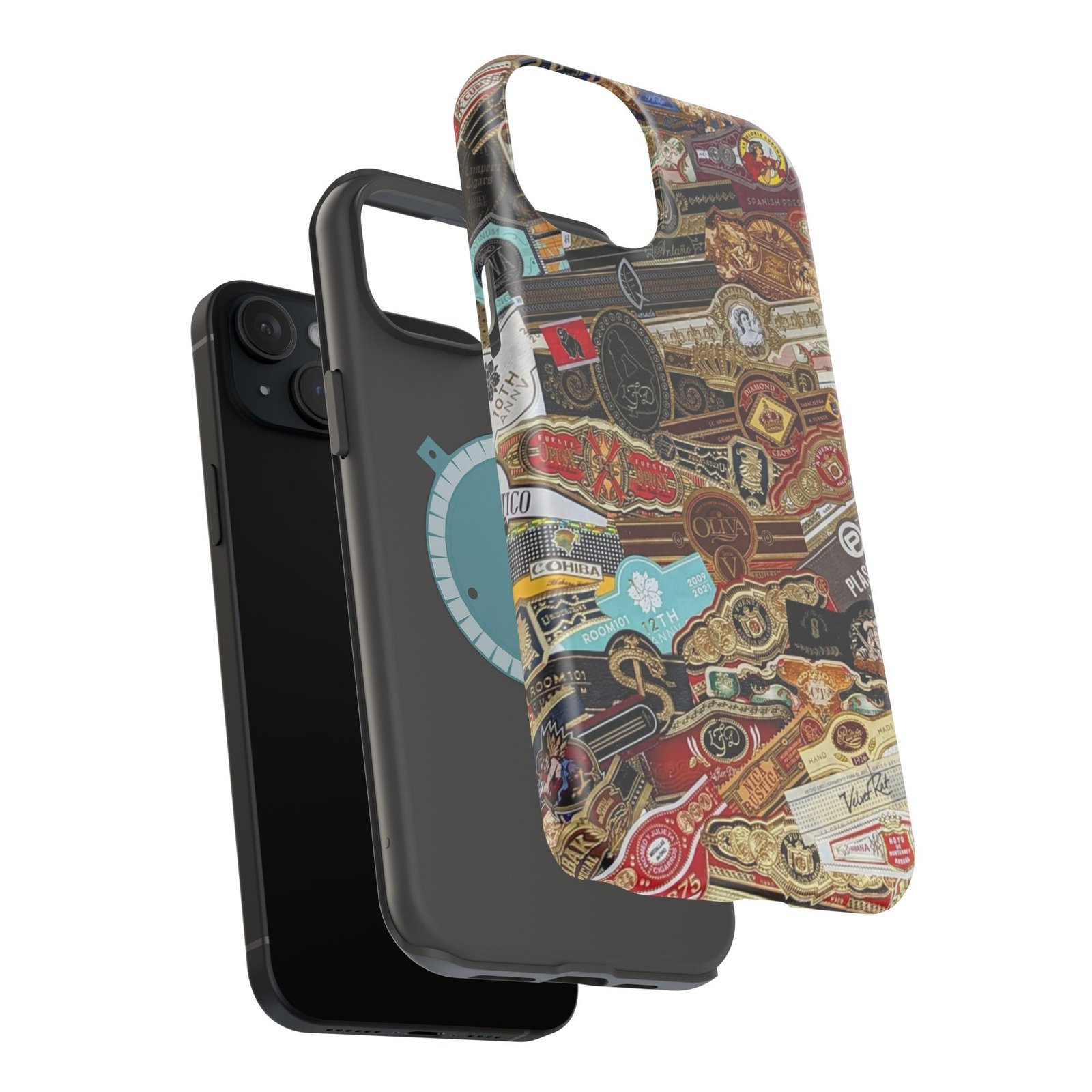 Cigar Band Collage Magnetic Impact-Resistant Phone Case - Image 120