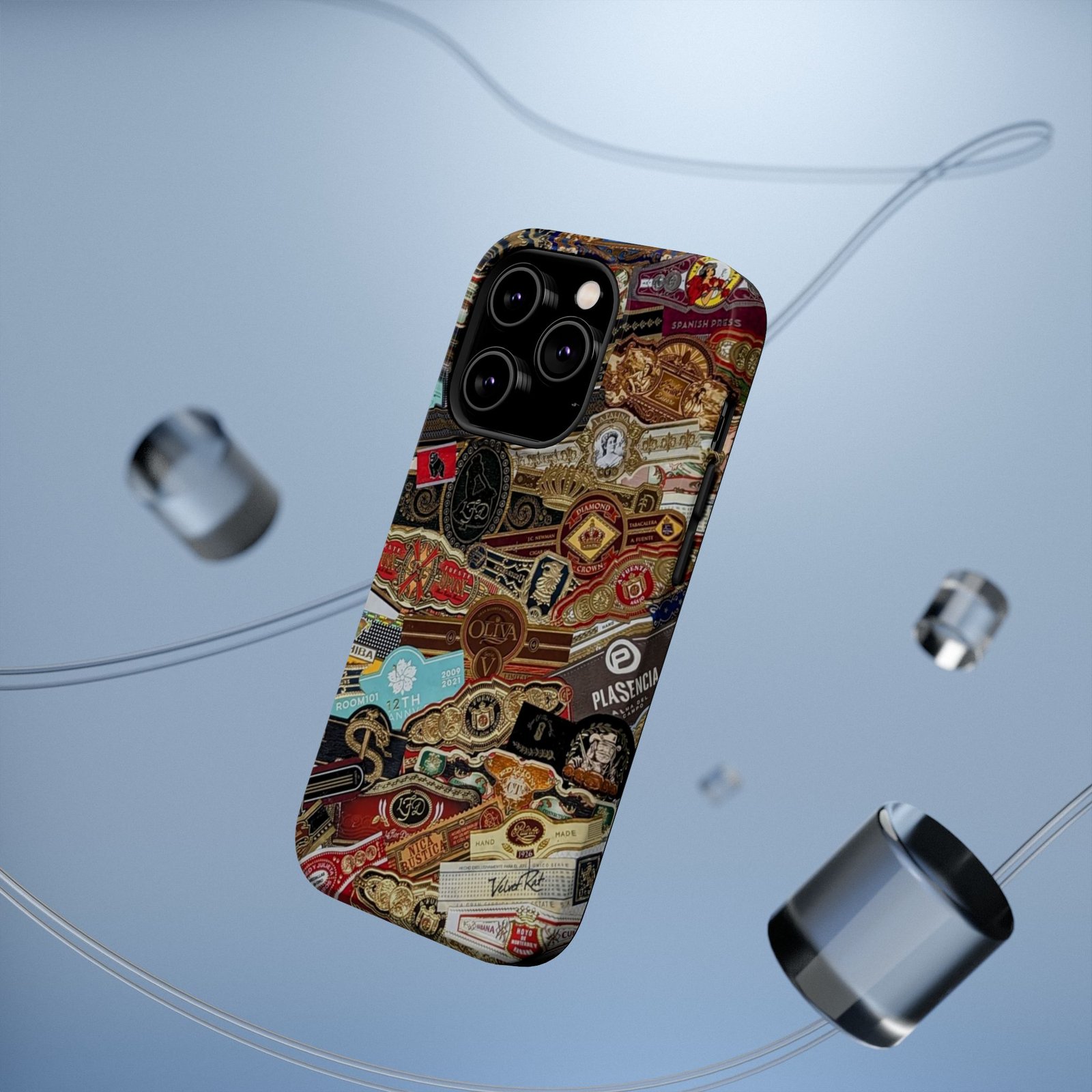 Cigar Band Collage Magnetic Impact-Resistant Phone Case - Image 26