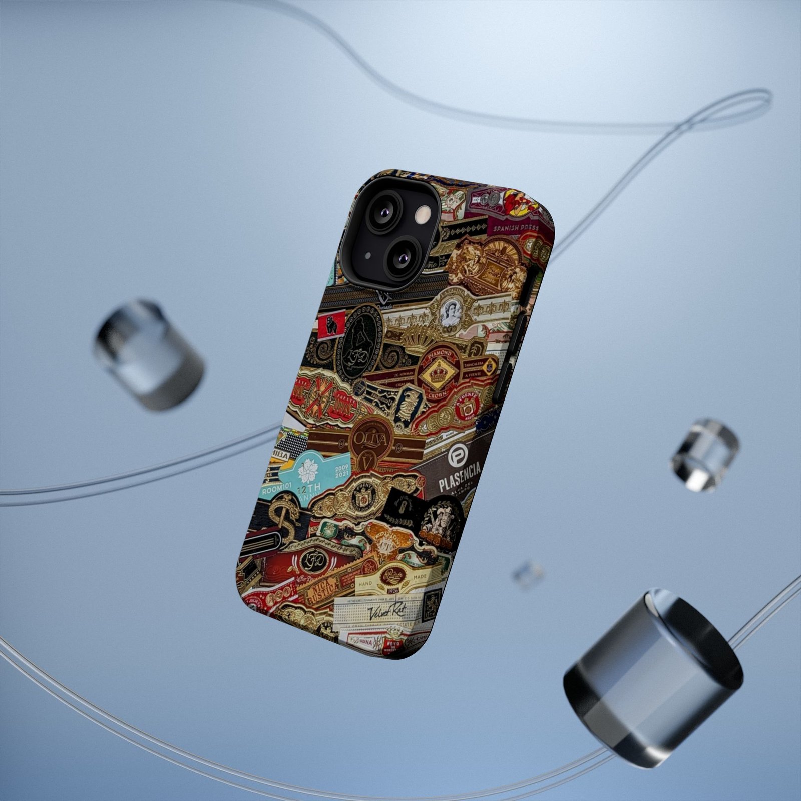 Cigar Band Collage Magnetic Impact-Resistant Phone Case - Image 66