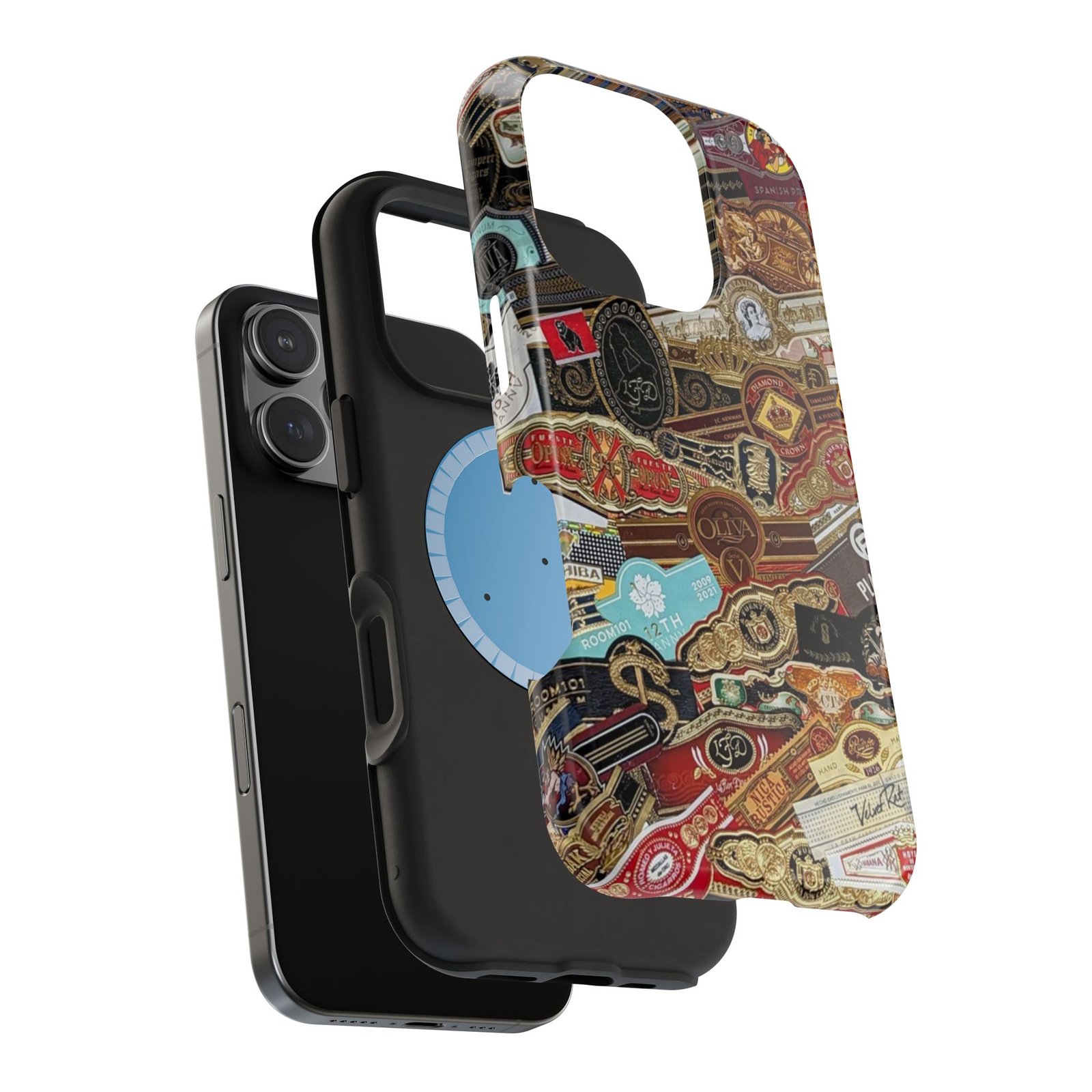 Cigar Band Collage Magnetic Impact-Resistant Phone Case - Image 185