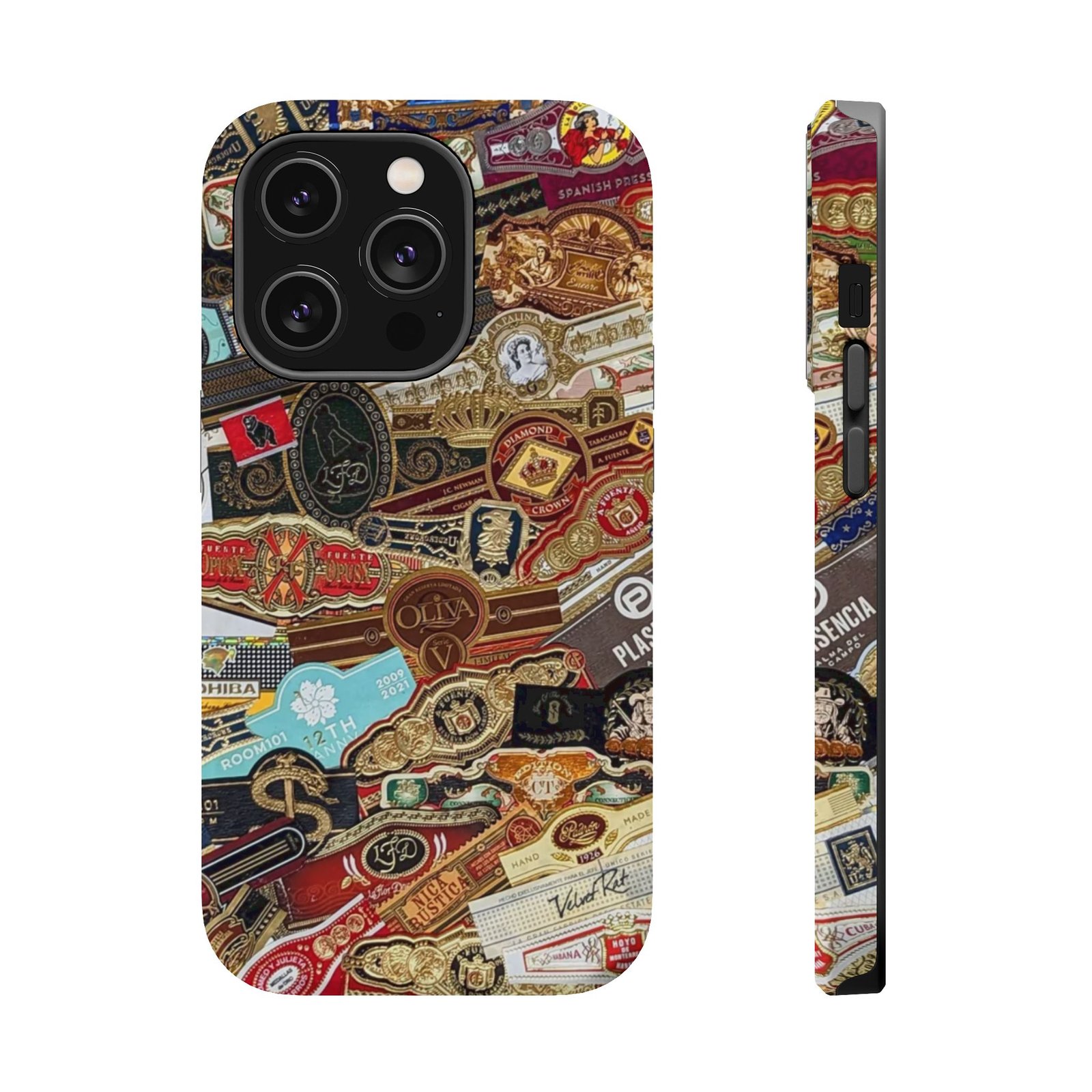 Cigar Band Collage Magnetic Impact-Resistant Phone Case - Image 27