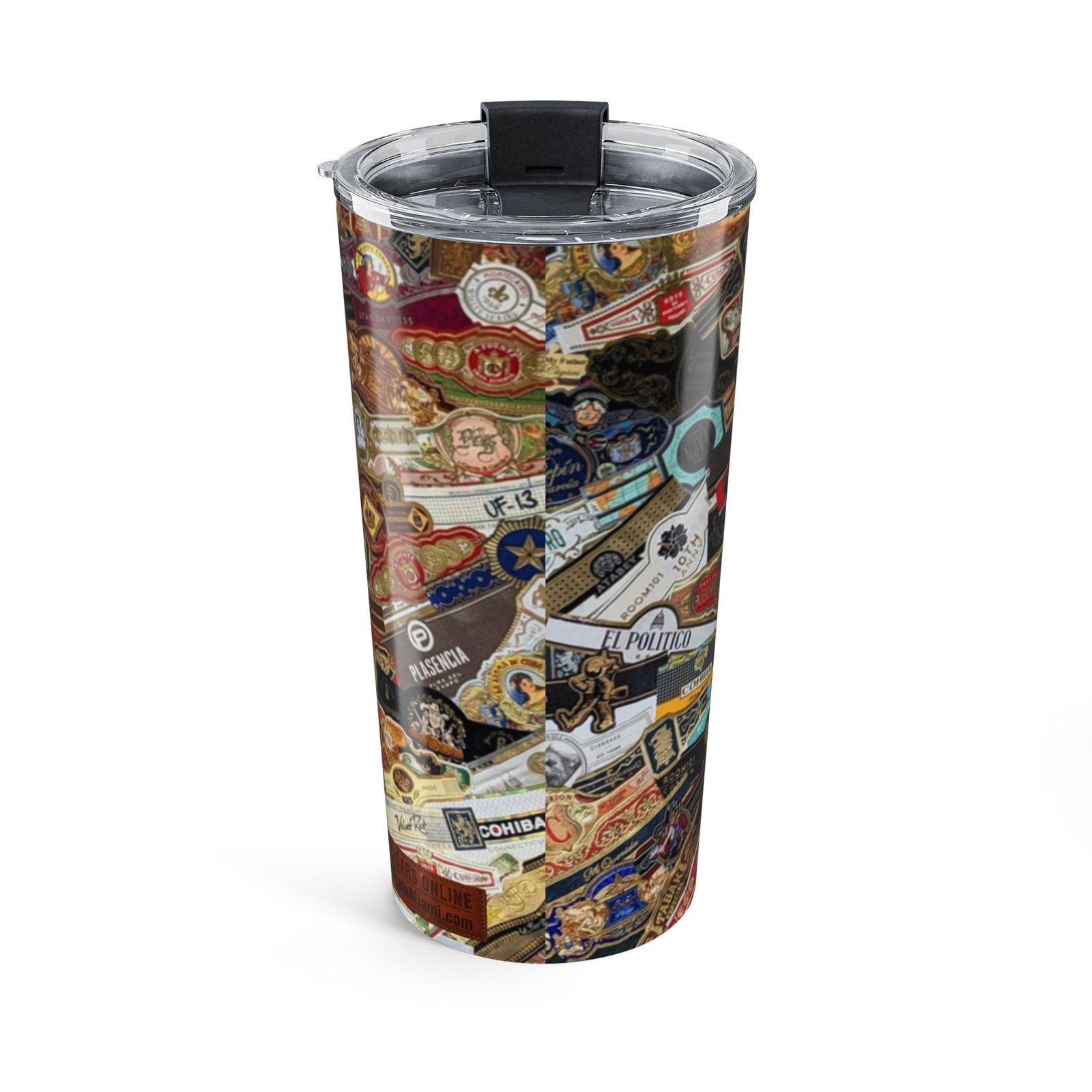 20oz Travel Tumbler — Vintage Patch & Badge Collage Insulated Cup - Image 2